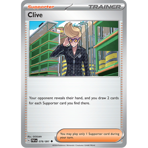 Clive 078/091 Uncommon Scarlet & Violet Paldean Fates Single Card