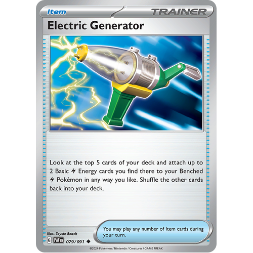 Electric Generator 079/091 Uncommon Scarlet & Violet Paldean Fates Single Card