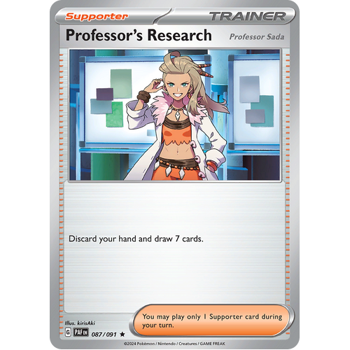 Professor's Research (Professor Sada) 087/091 Holo Rare Scarlet & Violet Paldean Fates Single Card