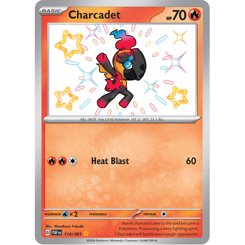 Charcadet  114/091 Shiny Rare Scarlet & Violet Paldean Fates Single Card