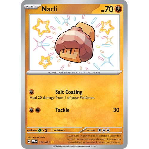 Nacli 176/091 Shiny Rare Scarlet & Violet Paldean Fates Single Card