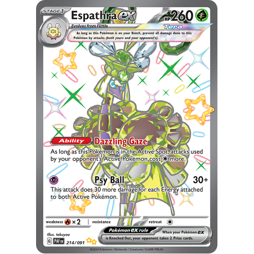 Espathrta ex 214/091 Shiny Ultra Rare Scarlet & Violet Paldean Fates Single Card