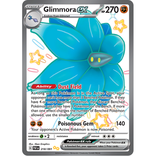 Glimmora ex 218/091 Shiny Ultra Rare Scarlet & Violet Paldean Fates Single Card