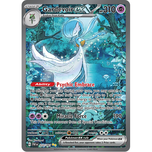 Gardevoir ex 233/091 Special Illustration Rare Scarlet & Violet Paldean Fates Single Card