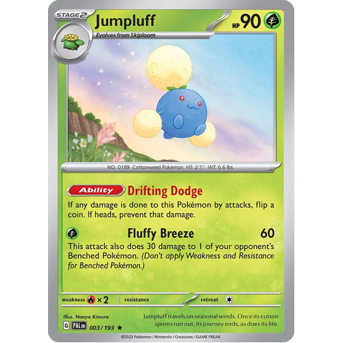Jumpluff 003/193 Holo Rare Paldea Evolved Pokemon Card
