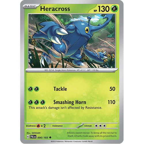 Heracross 006/193 Uncommon Paldea Evolved Pokemon Card