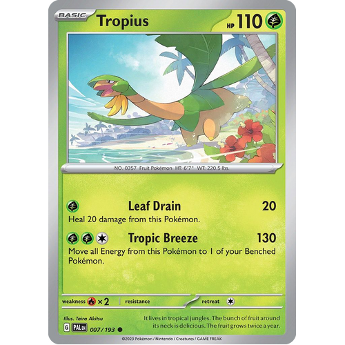 Tropius 007/193 Common Paldea Evolved Pokemon Card