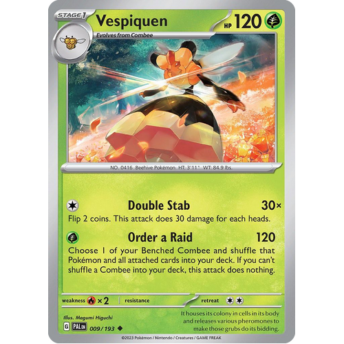 Vespiquen 009/193 Uncommon Paldea Evolved Pokemon Card