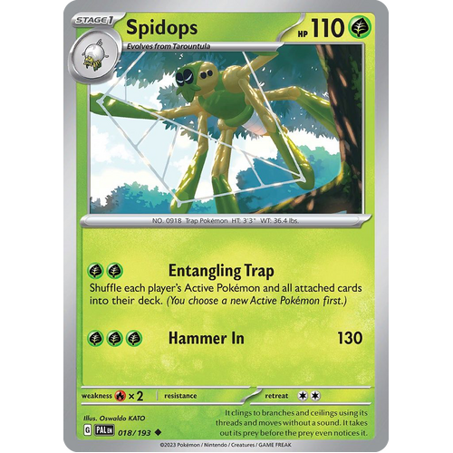 Spidops 018/193 Uncommon Paldea Evolved Pokemon Card