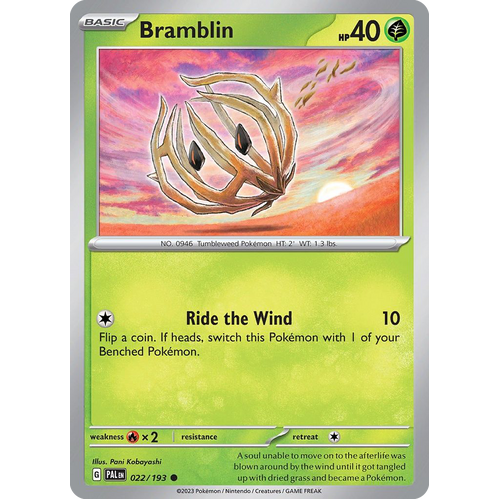 Bramblin 022/193 Common Paldea Evolved Pokemon Card