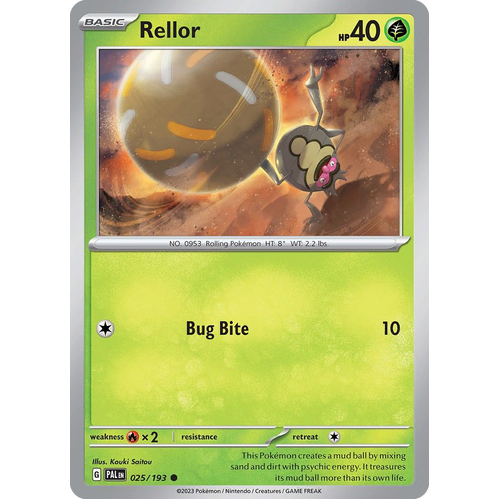 Rellor 025/193 Common Paldea Evolved Pokemon Card