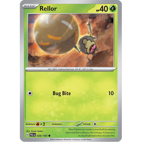 Rellor 025/193 Common Paldea Evolved Pokemon Card