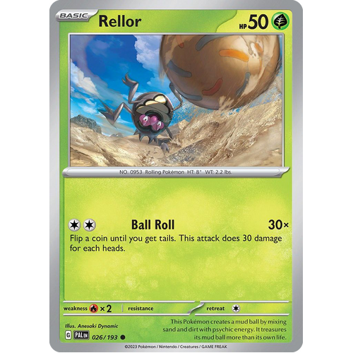 Rellor 026/193 Common Paldea Evolved Pokemon Card