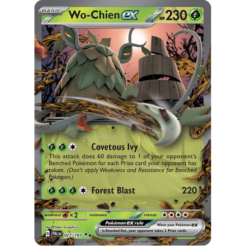 Wo-Chien ex 027/193 Double Rare Paldea Evolved Pokemon Card