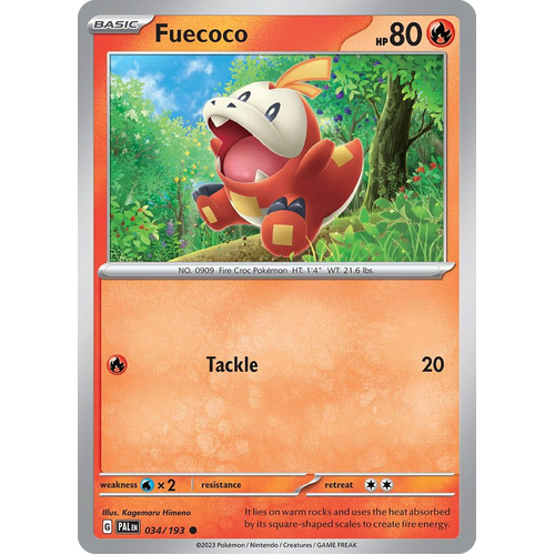 Fuecoco 034/193 Common Paldea Evolved Pokemon Card