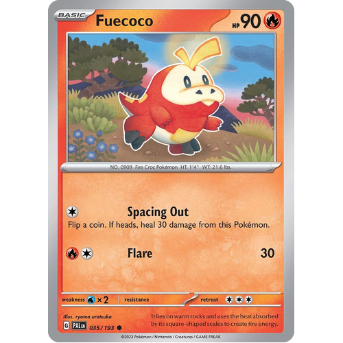 Fuecoco 035/193 Common Paldea Evolved Pokemon Card