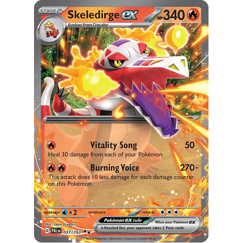 Skeledirge ex 037/193 Double Rare Paldea Evolved Pokemon Card
