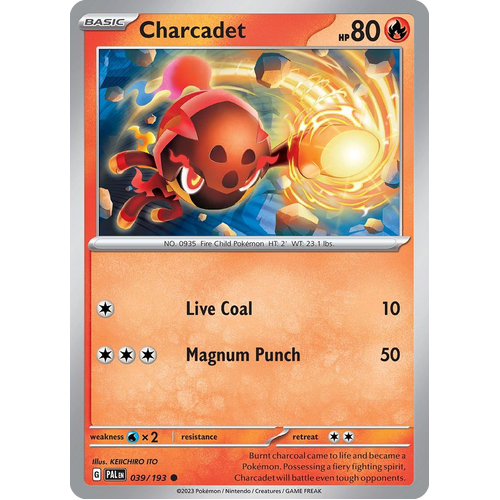 Charcadet 039/193 Common Paldea Evolved Pokemon Card