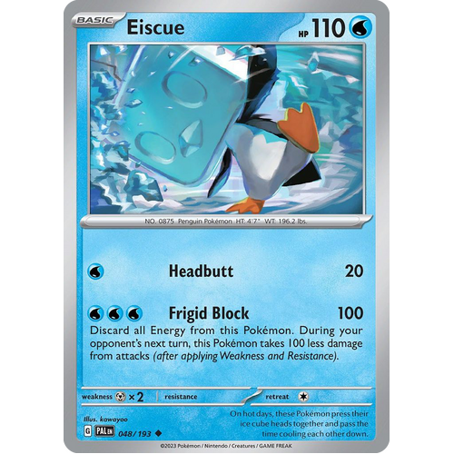 Eiscue 048/193 Uncommon Paldea Evolved Pokemon Card