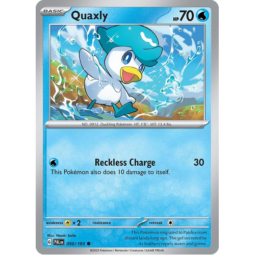 Quaxly  050/193 Common Paldea Evolved Pokemon Card