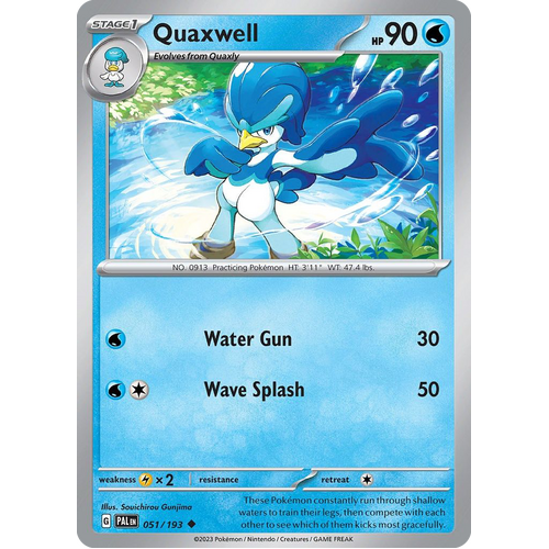 Quaxwell 051/193 Uncommon Paldea Evolved Pokemon Card