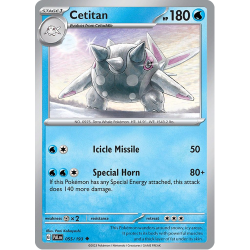 Cetitan 055/193 Uncommon Paldea Evolved Pokemon Card