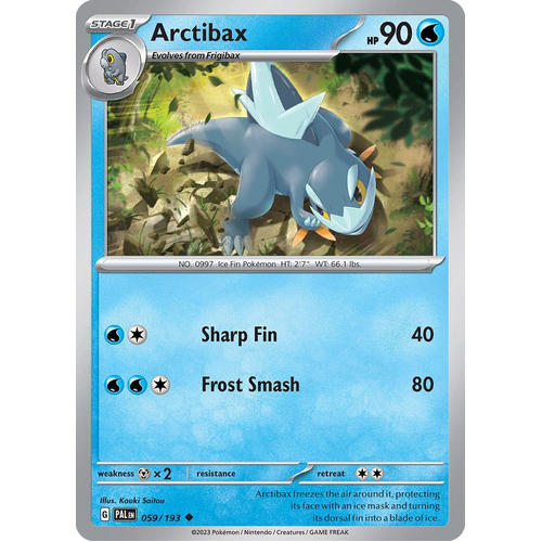 Arctibax 059/193 Uncommon Paldea Evolved Pokemon Card