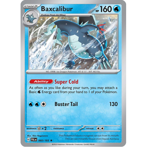 Baxcalibur 060/193 Rare Paldea Evolved Pokemon Card