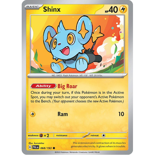 Shinx 068/193 Common Paldea Evolved Pokemon Card