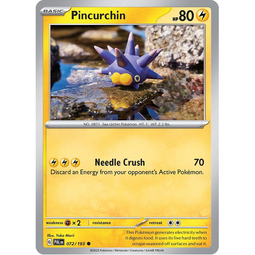 Pincurchin 072/193 Common Paldea Evolved Pokemon Card
