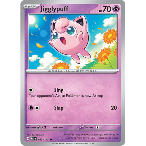 Jigglypuff 083/193 Common Paldea Evolved Pokemon Card