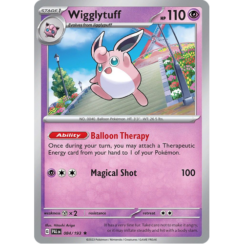 Wigglytuff 084/193 Rare Paldea Evolved Pokemon Card