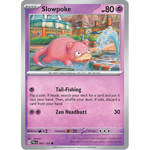 Slowpoke 085/193 Common Paldea Evolved Pokemon Card