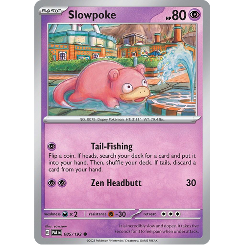Slowpoke 085/193 Common Paldea Evolved Pokemon Card