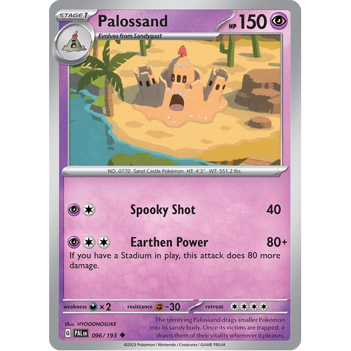 Palossand 096/193 Uncommon Paldea Evolved Pokemon Card