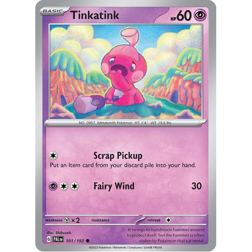 Tinkatink 101/193 Common Paldea Evolved Pokemon Card