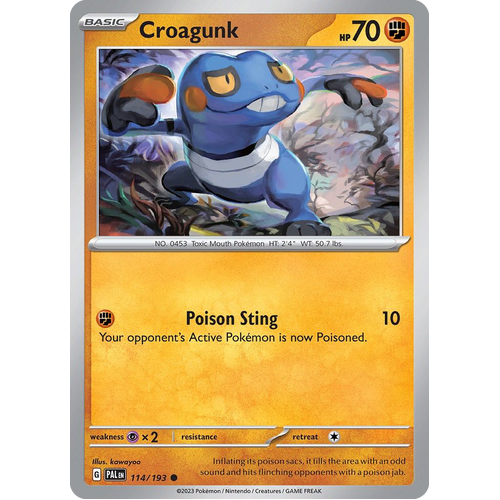 Croagunk 114/193 Common Paldea Evolved Pokemon Card