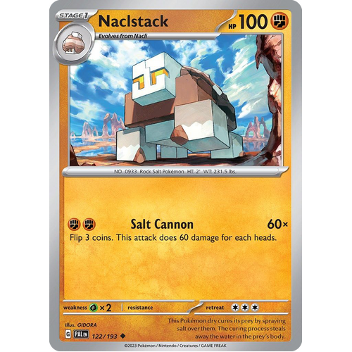 Naclstack 122/193 Uncommon Paldea Evolved Pokemon Card