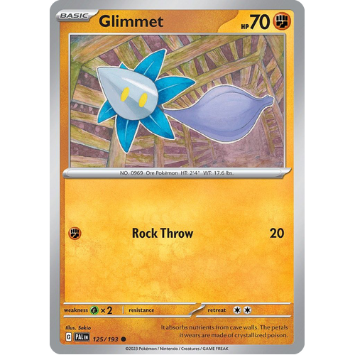 Glimmet 125/193 Common Paldea Evolved Pokemon Card