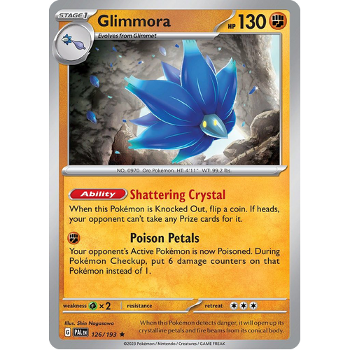 Glimmora 126/193 Rare Paldea Evolved Pokemon Card