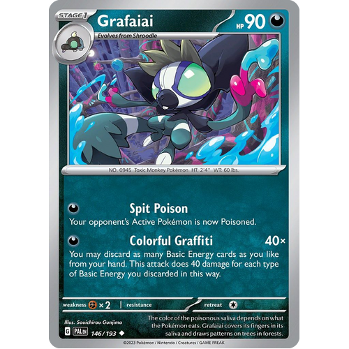 Grafaiai 146/193 Uncommon Paldea Evolved Pokemon Card