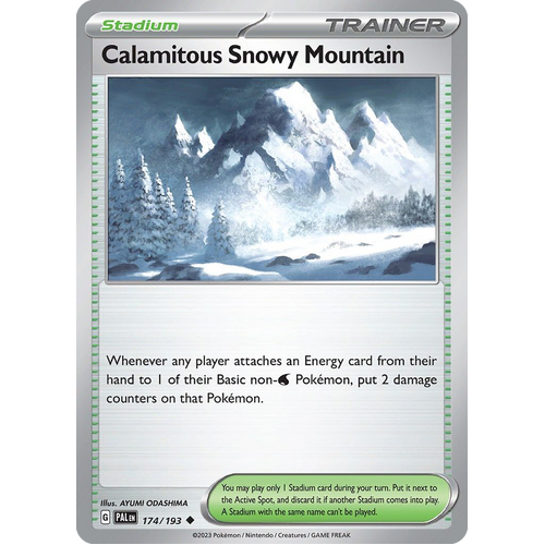 Calamitous Snowy Mountain 174/193 Uncommon Paldea Evolved Pokemon Card
