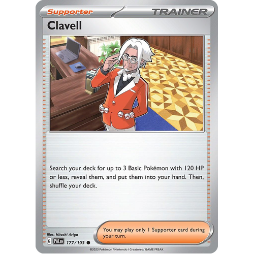 Clavell 177/193 Common Paldea Evolved Pokemon Card