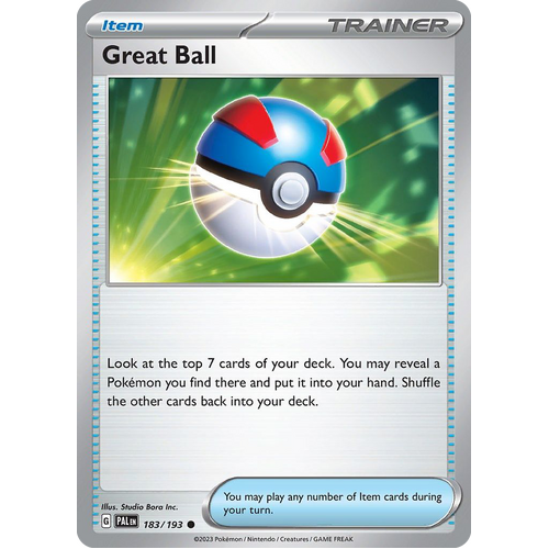 Great Ball 183/193 Common Paldea Evolved Pokemon Card