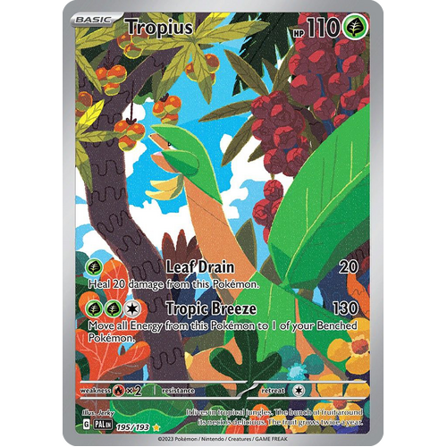 Tropius 195/193 Illustration Rare Paldea Evolved Pokemon Card