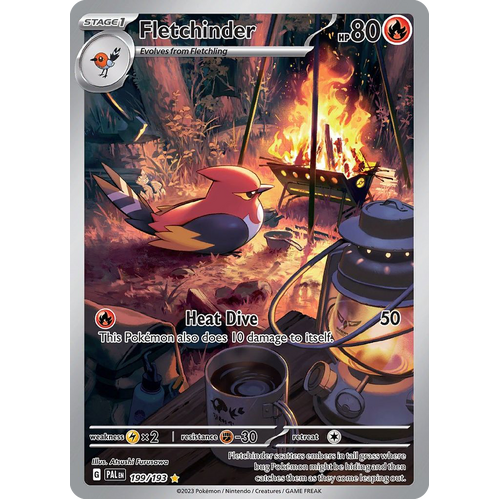 Fletchinder 199/193 Illustration Rare Paldea Evolved Pokemon Card