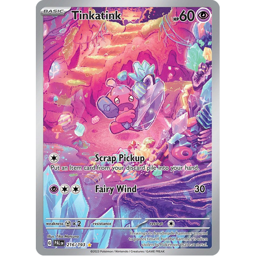Tinkatink 216/193 Illustration Rare Paldea Evolved Pokemon Card
