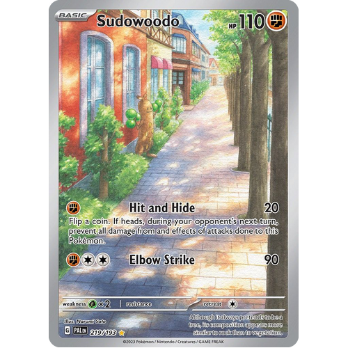 Sudowoodo 219/193 Illustration Rare Paldea Evolved Pokemon Card