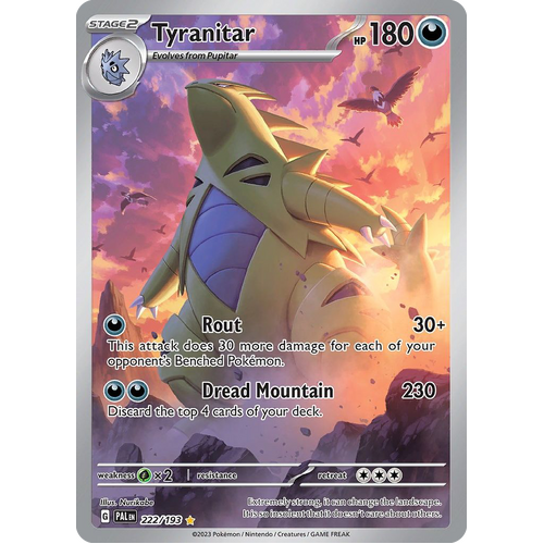 Tyranitar 222/193 Illustration Rare Paldea Evolved Pokemon Card