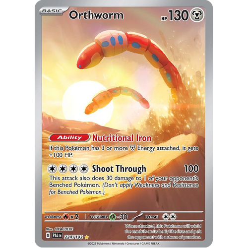 Orthworm 224/193 Illustration Rare Paldea Evolved Pokemon Card
